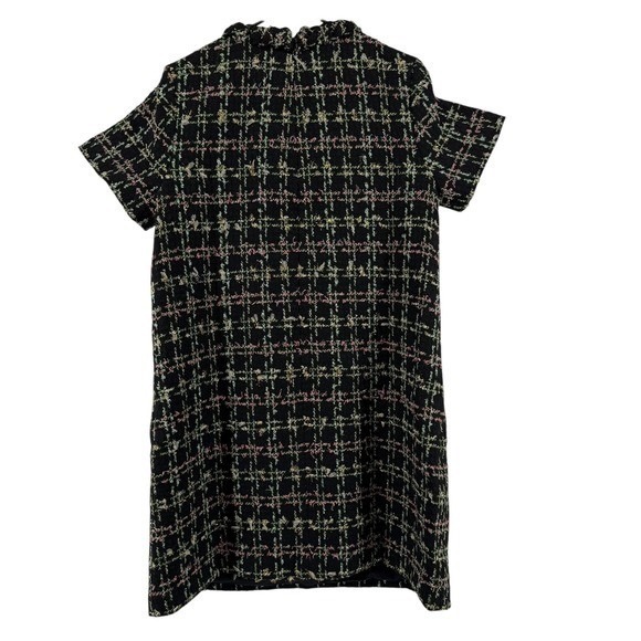 Tuckernuck Jackie Holly Tinsel Tweed Short Sleeve Dress Black Size Large Festive - Picture 3 of 9